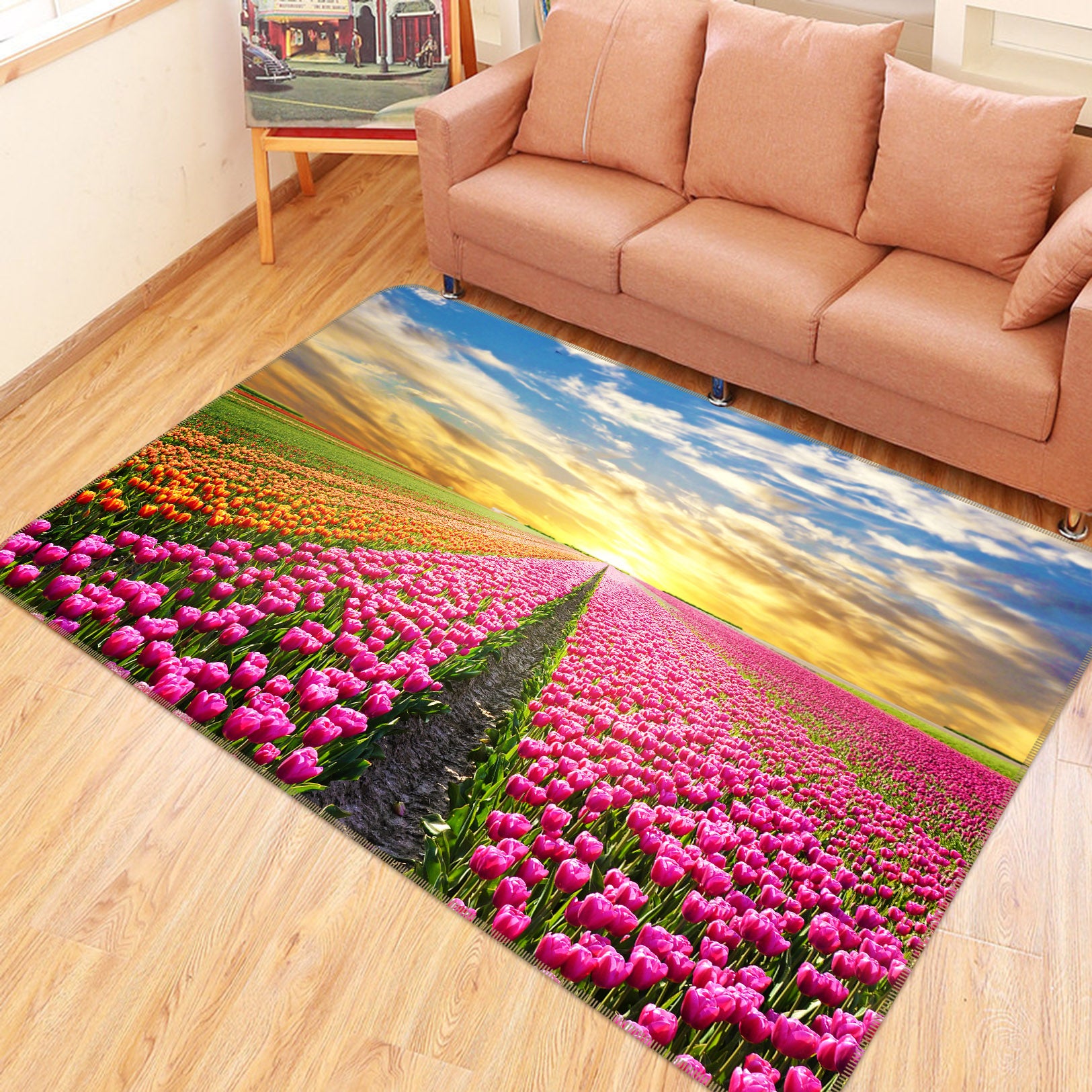 3D Flower Sea 30135 Non Slip Rug Mat