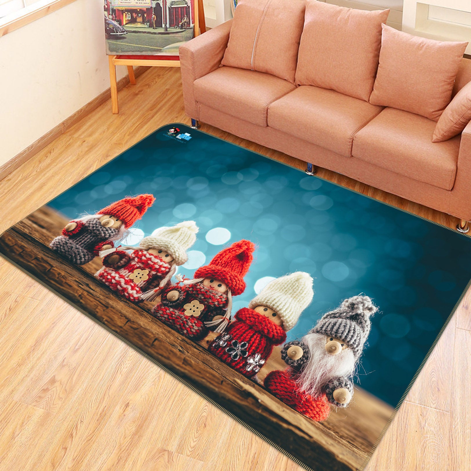 3D Doll 55081 Christmas Non Slip Rug Mat Xmas