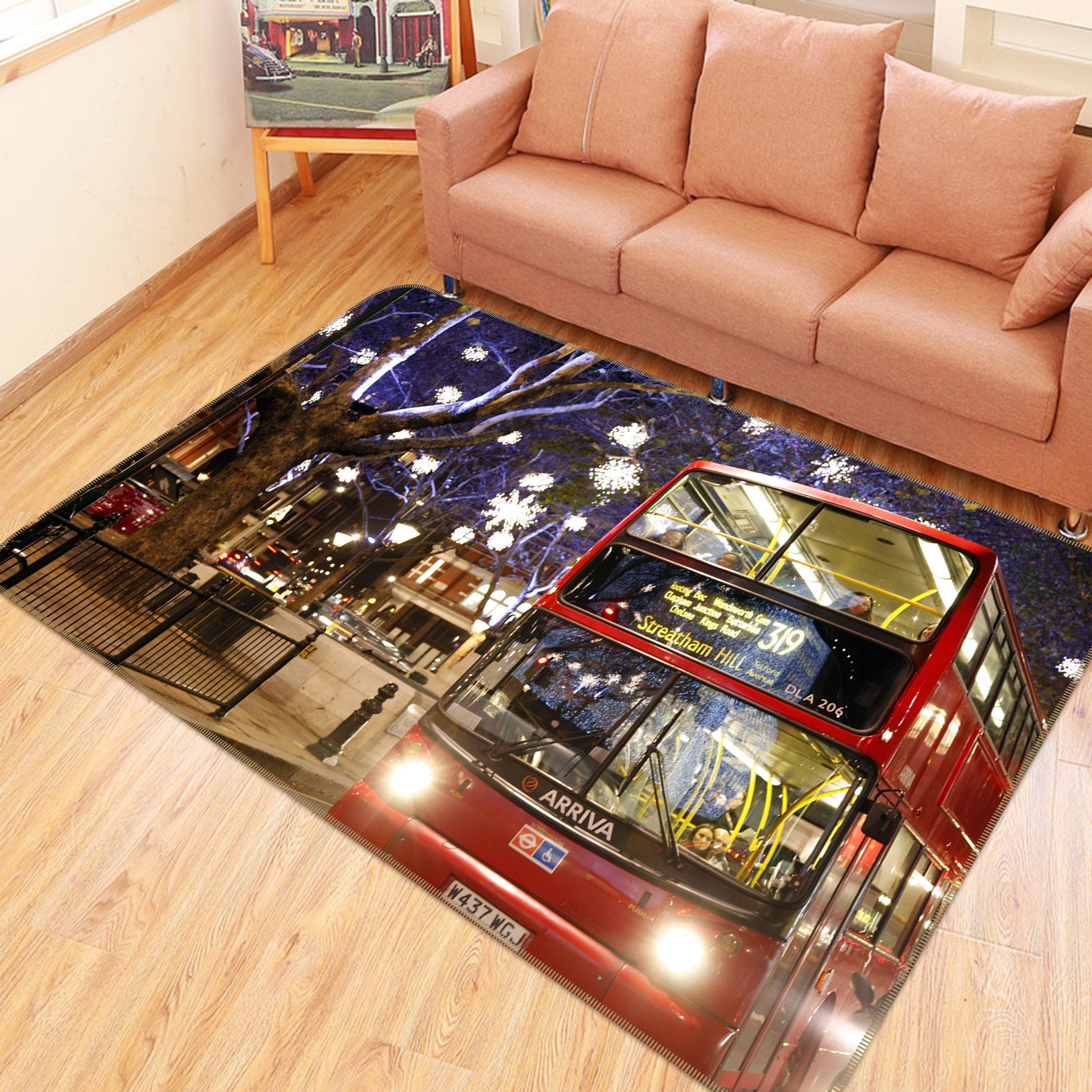 3D Bus Car 67182 Vehicle Non Slip Rug Mat