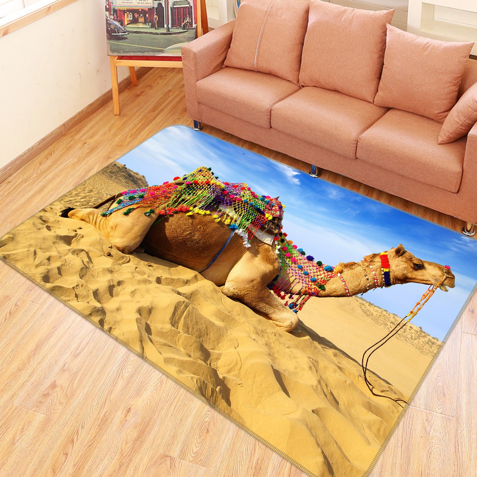 3D Desert Camel 052 Animal Non Slip Rug Mat