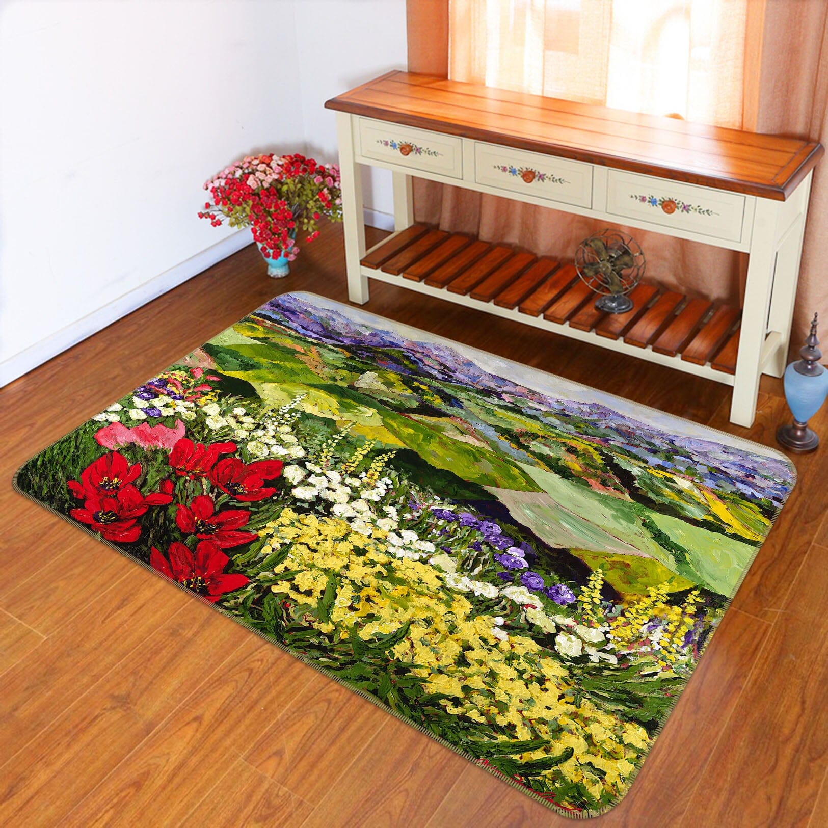 3D Colorful Garden 1011 Allan P. Friedlander Rug Non Slip Rug Mat Mat AJ Creativity Home