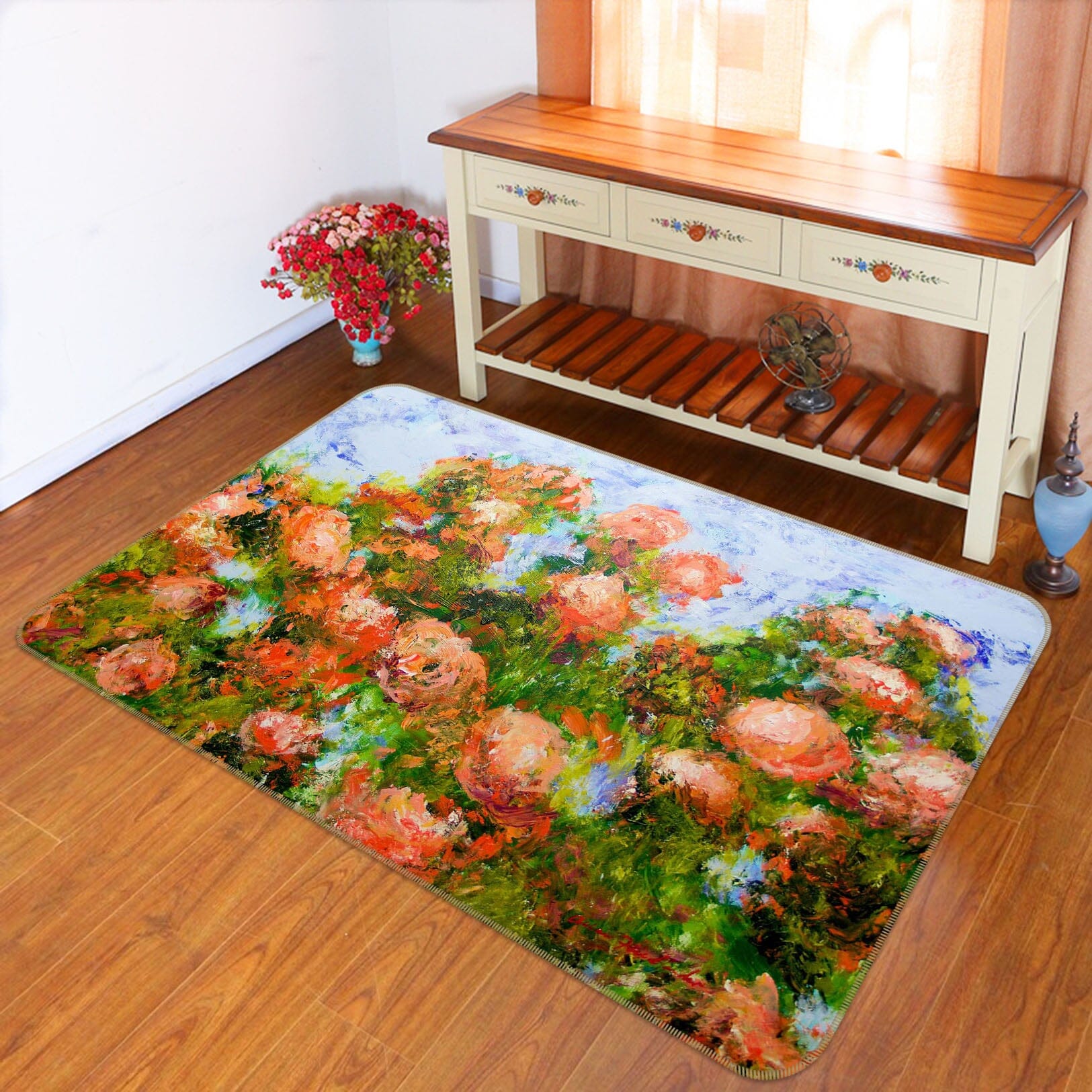 3D Flower Dream 1112 Allan P. Friedlander Rug Non Slip Rug Mat Mat AJ Creativity Home