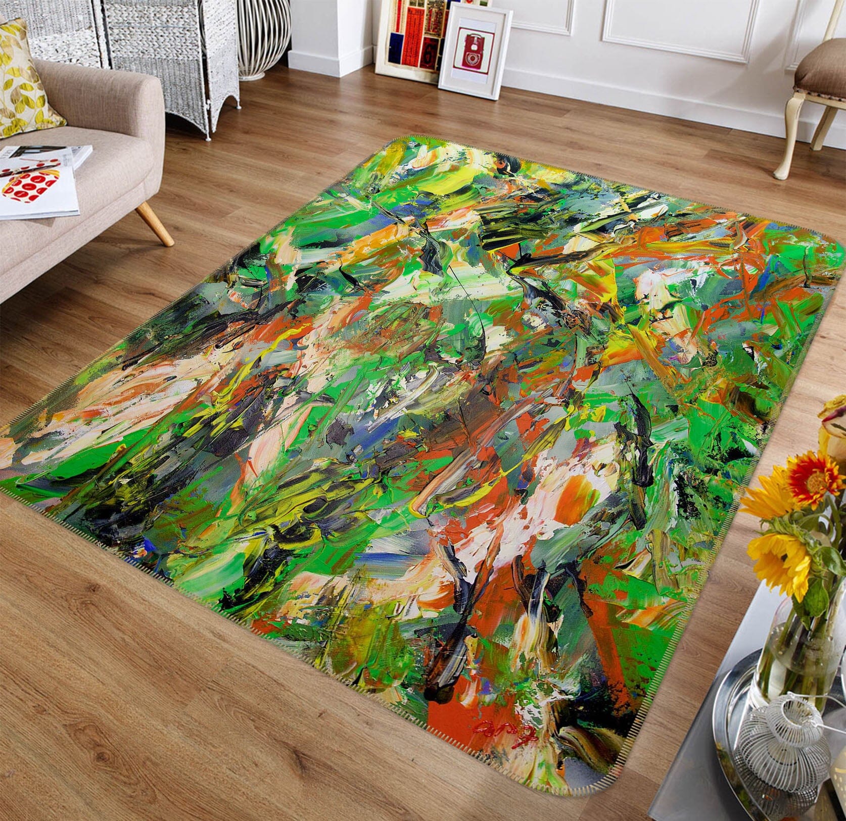 3D Summer Colors 3024 Allan P. Friedlander Rug Non Slip Rug Mat Mat AJ Creativity Home