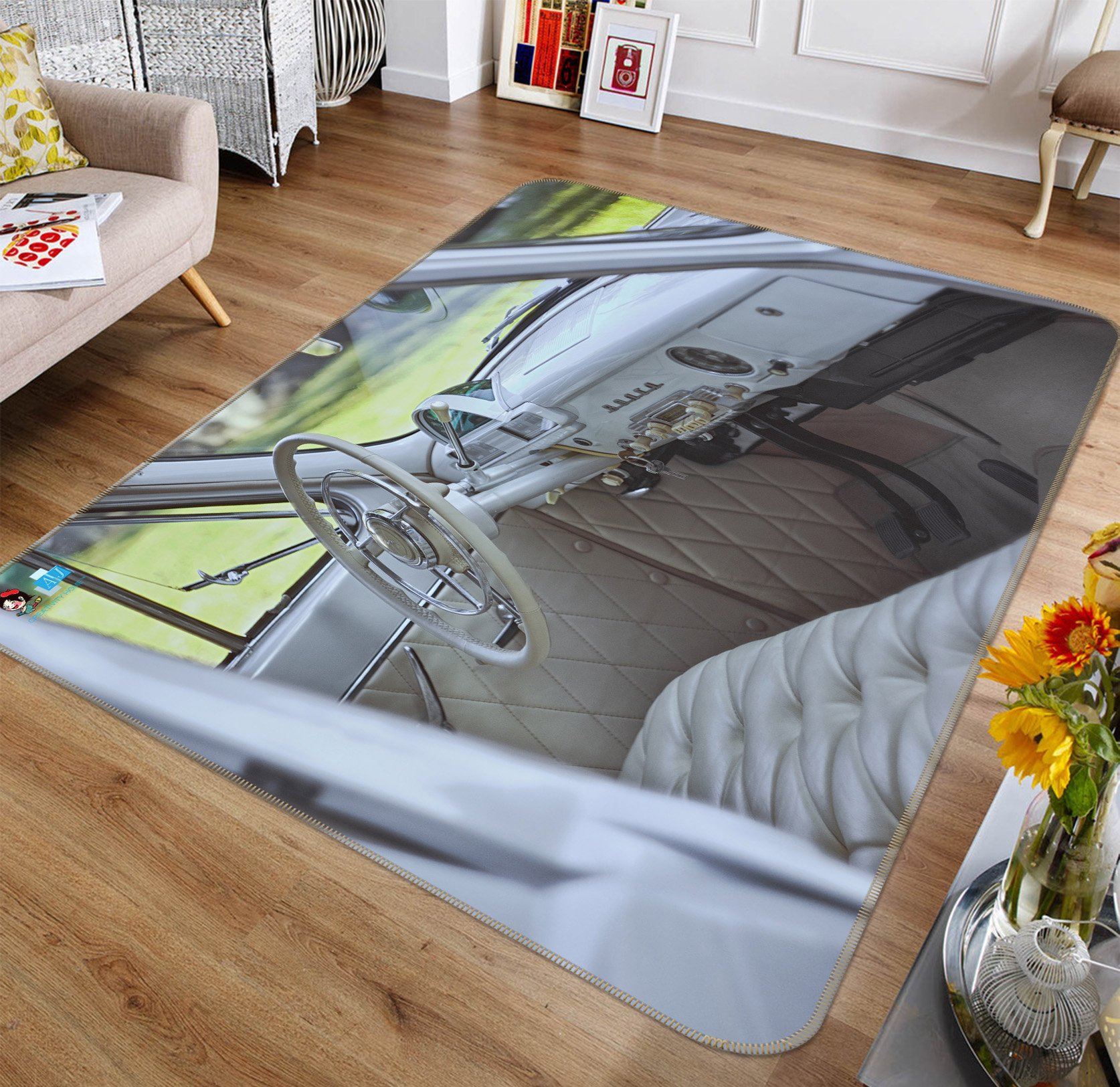 3D Front Seat 232 Non Slip Rug Mat Mat AJ Creativity Home