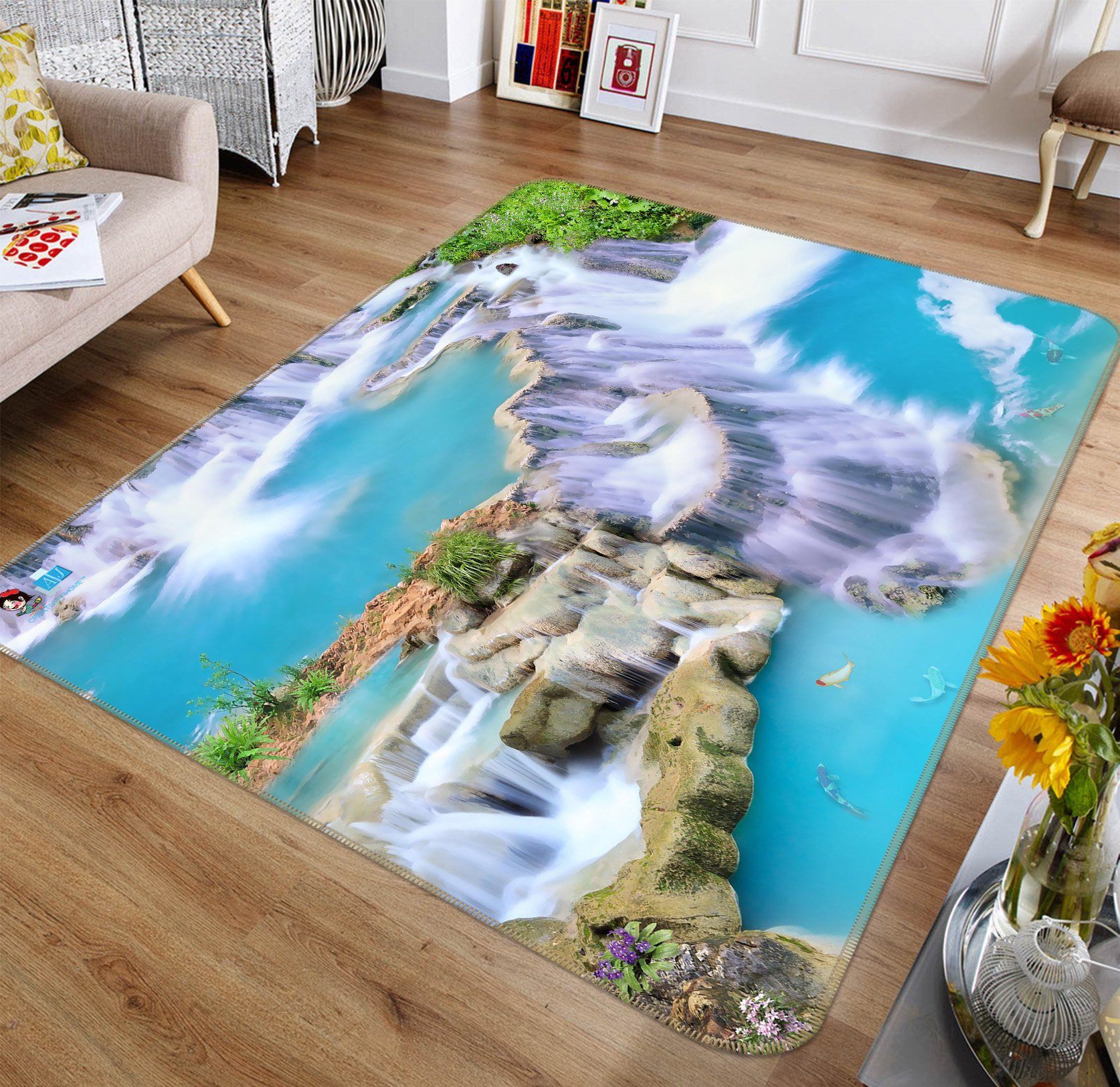 3D River Stone 583 Non Slip Rug Mat Mat AJ Creativity Home