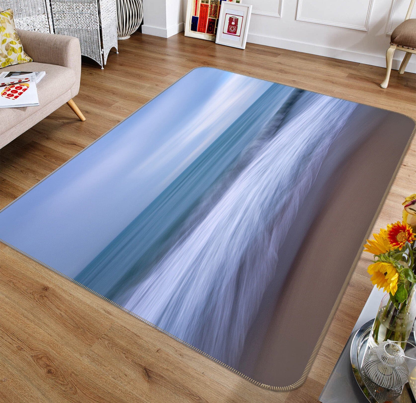 3D Beach Waves 1116 Marco Carmassi Rug Non Slip Rug Mat Mat AJ Creativity Home