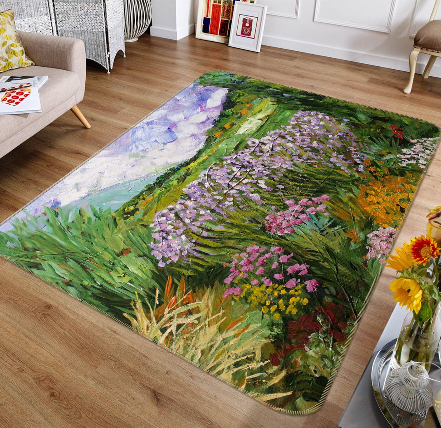 3D Flower Dream 1105 Allan P. Friedlander Rug Non Slip Rug Mat Mat AJ Creativity Home