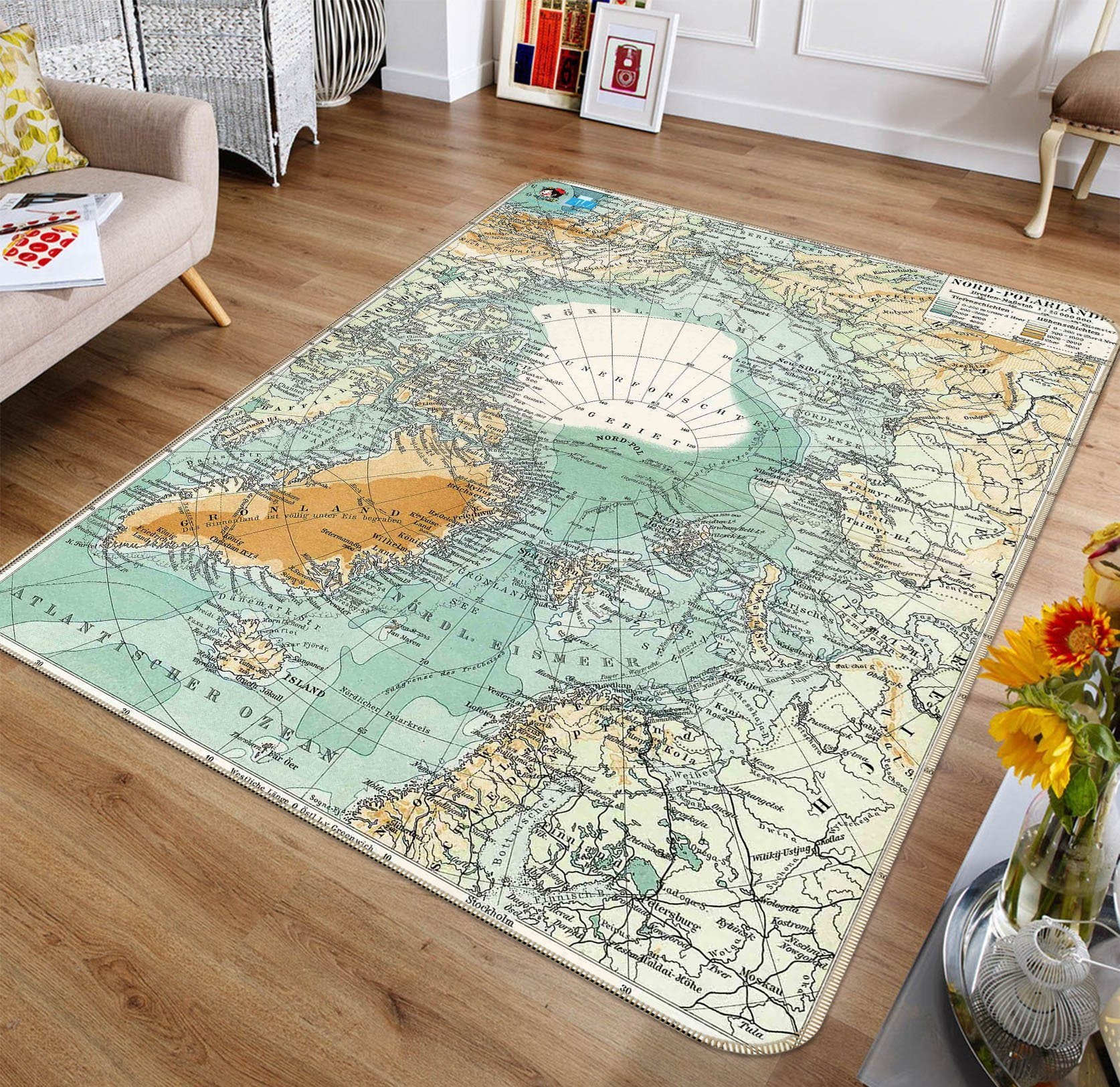 3D Map Equator 002 Non Slip Rug Mat Mat AJ Creativity Home