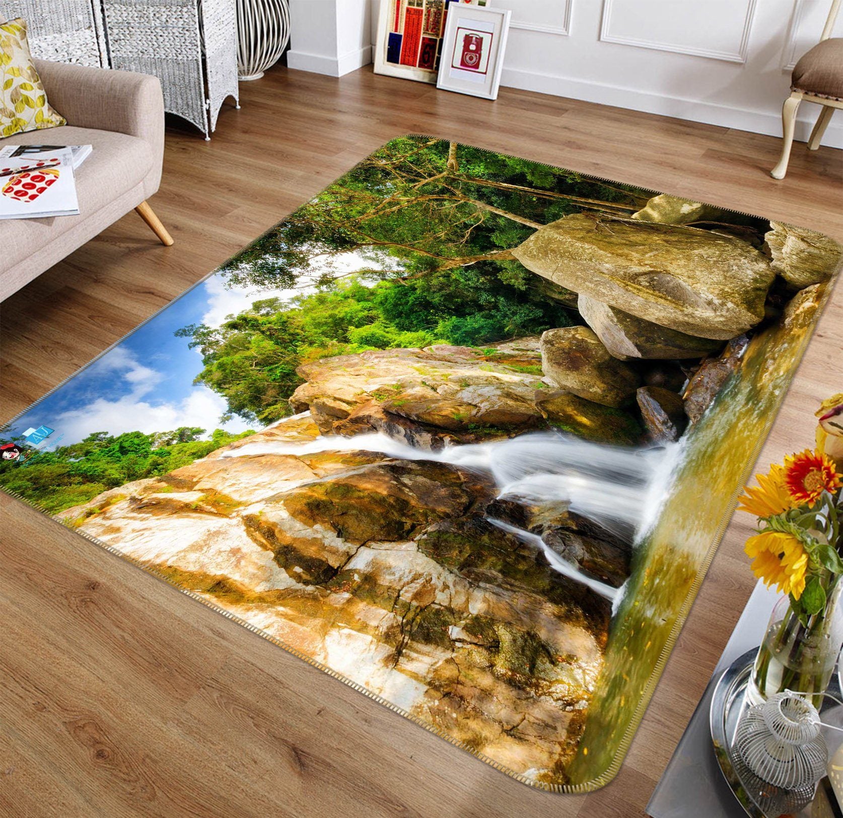 3D Woods Stonel 509 Non Slip Rug Mat Mat AJ Creativity Home