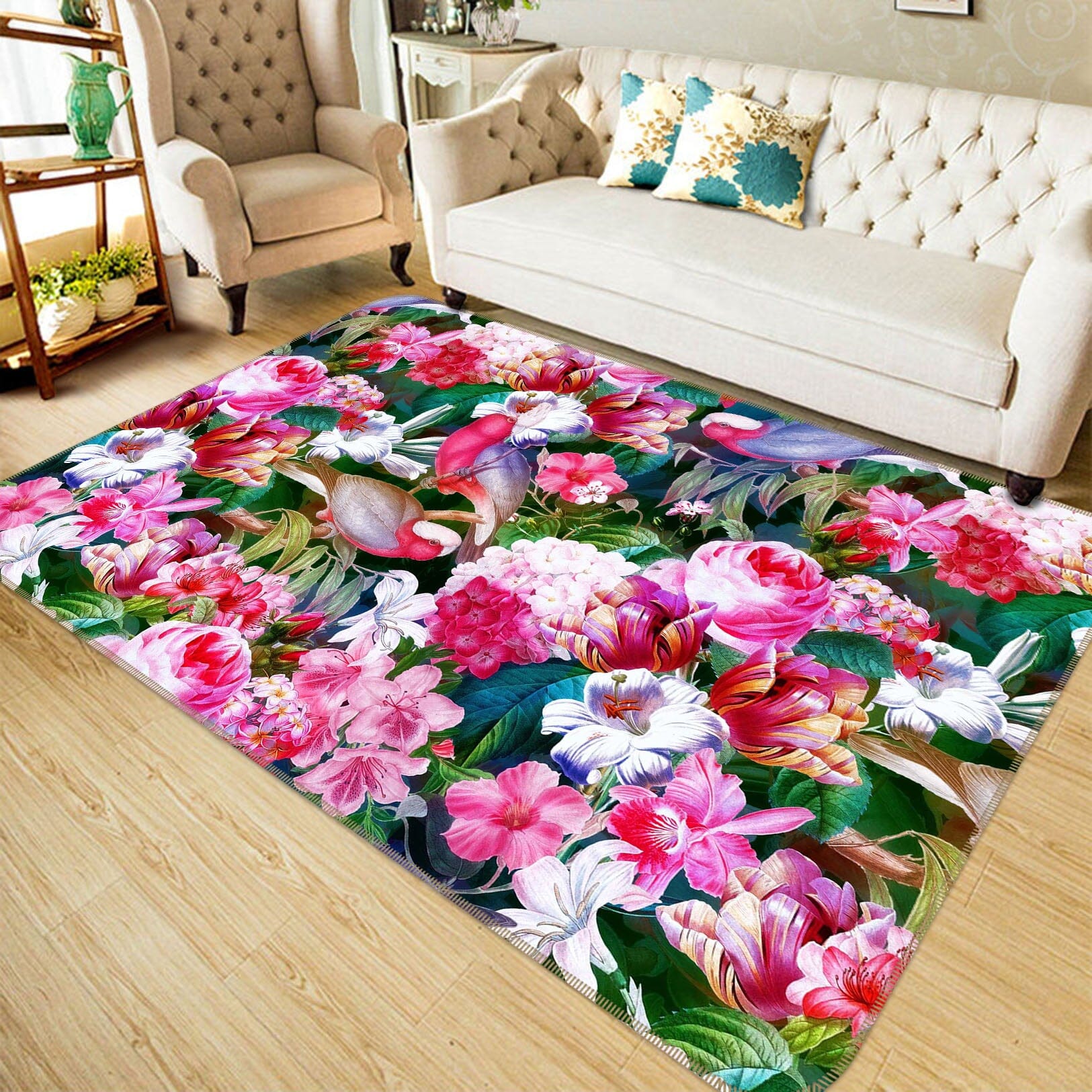 3D Pink Garden 120 Uta Naumann Rug Non Slip Rug Mat Mat AJ Creativity Home