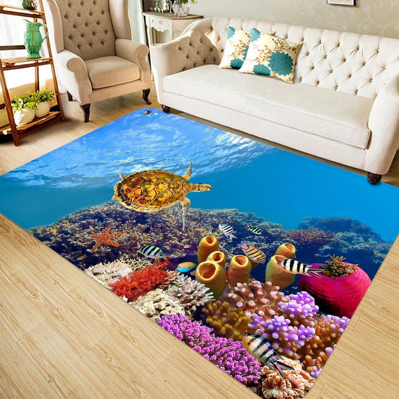 3D Sea Turtle 3426 Non Slip Rug Mat Mat AJ Creativity Home