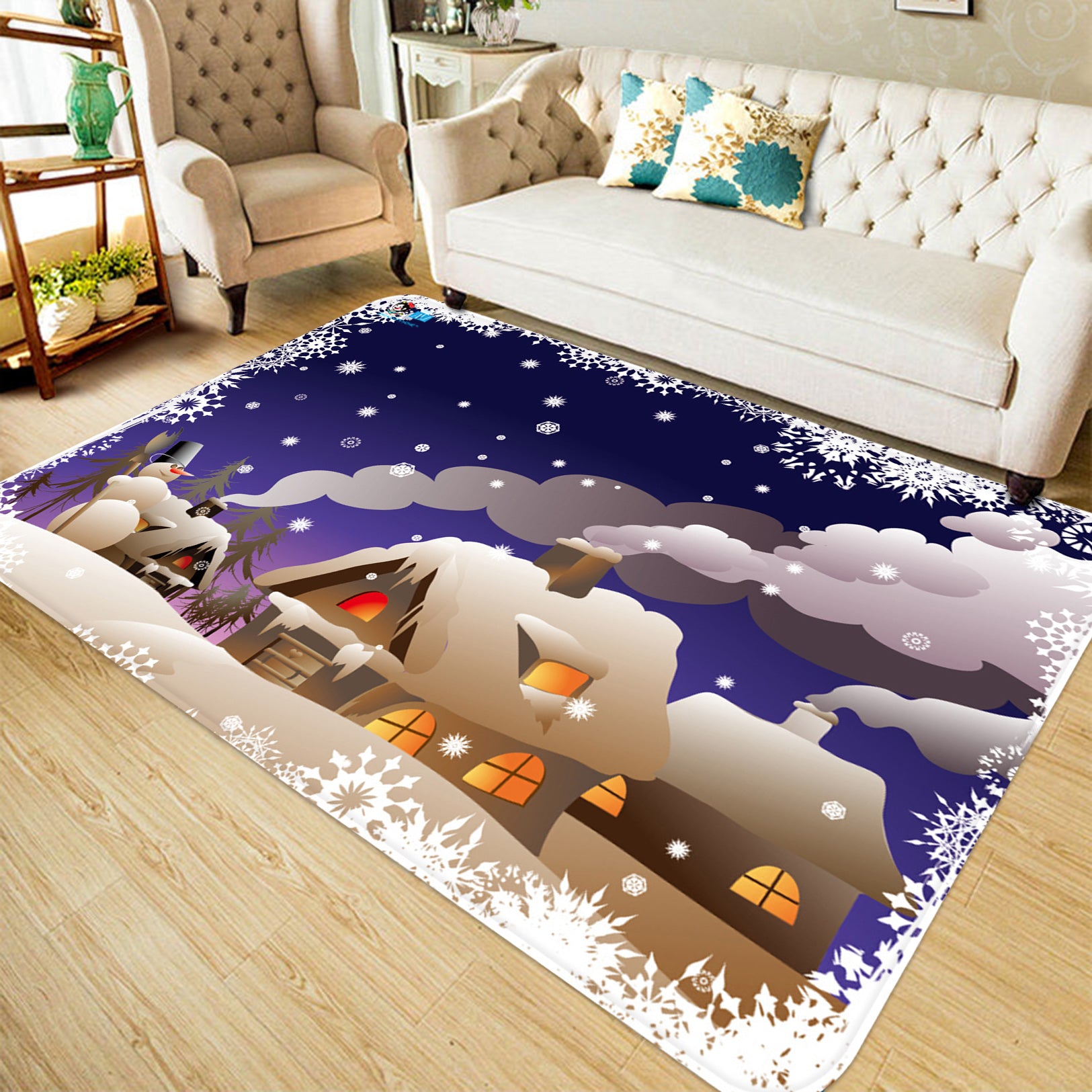 3D Houses 65205 Christmas Non Slip Rug Mat Xmas
