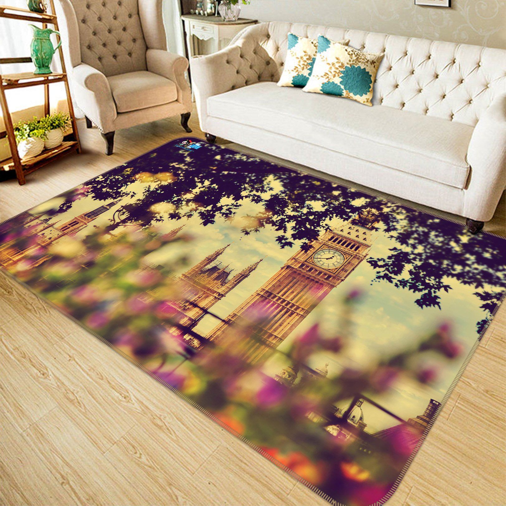 3D Bell Tower Leaves 285 Non Slip Rug Mat Mat AJ Creativity Home