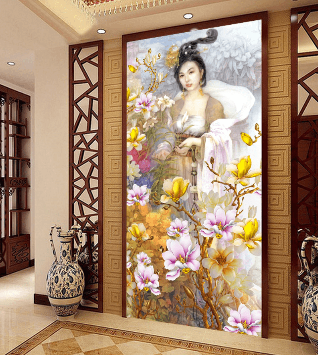 Beautiful Beauty And Flowers Wallpaper AJ Wallpaper 1