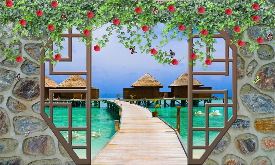 Sightseeing Pavilion Wallpaper AJ Wallpaper 2