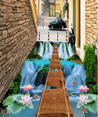 3D Story Bridge 031 Floor Mural Wallpaper AJ Wallpaper 2