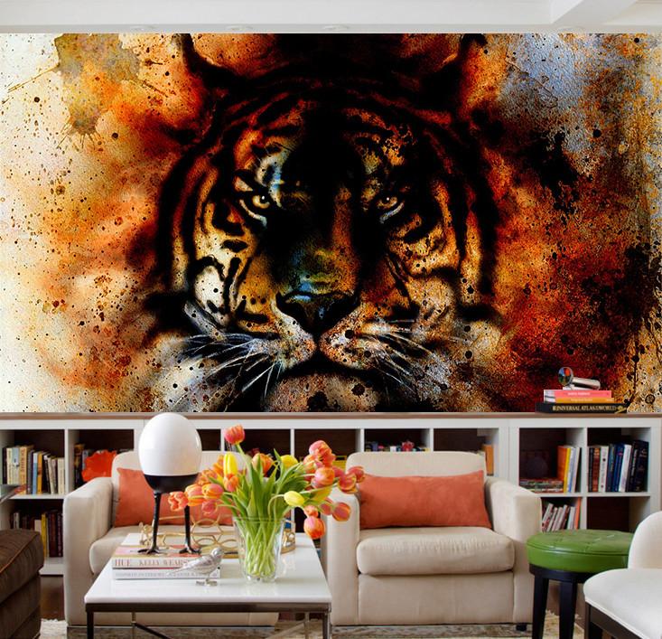3D Painting Tiger 67 Wallpaper AJ Wallpaper