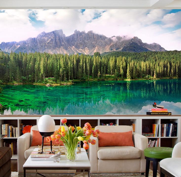 3D Tropical Green Lake 472 Wallpaper AJ Wallpaper