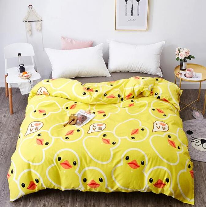 3D Little Yellow Duck 3143 Bed Pillowcases Quilt