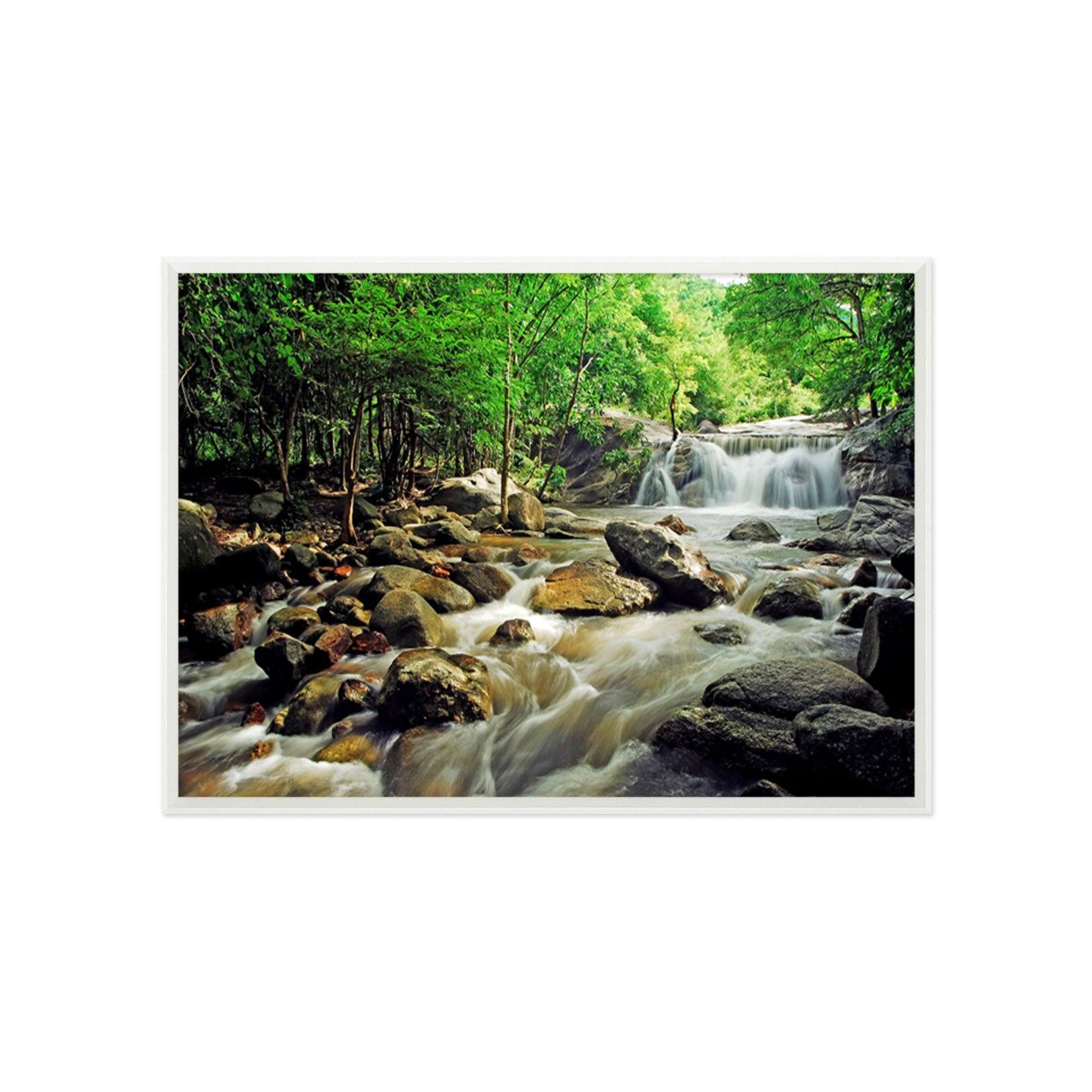 3D Stone River 150 Fake Framed Print Painting Wallpaper AJ Creativity Home