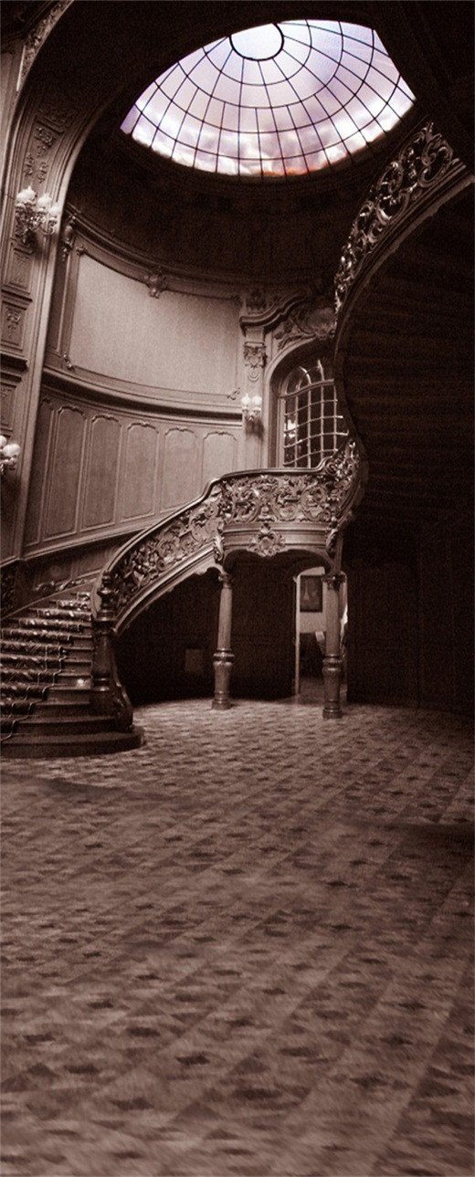 3D transparent skylight staircase door mural Wallpaper AJ Wallpaper