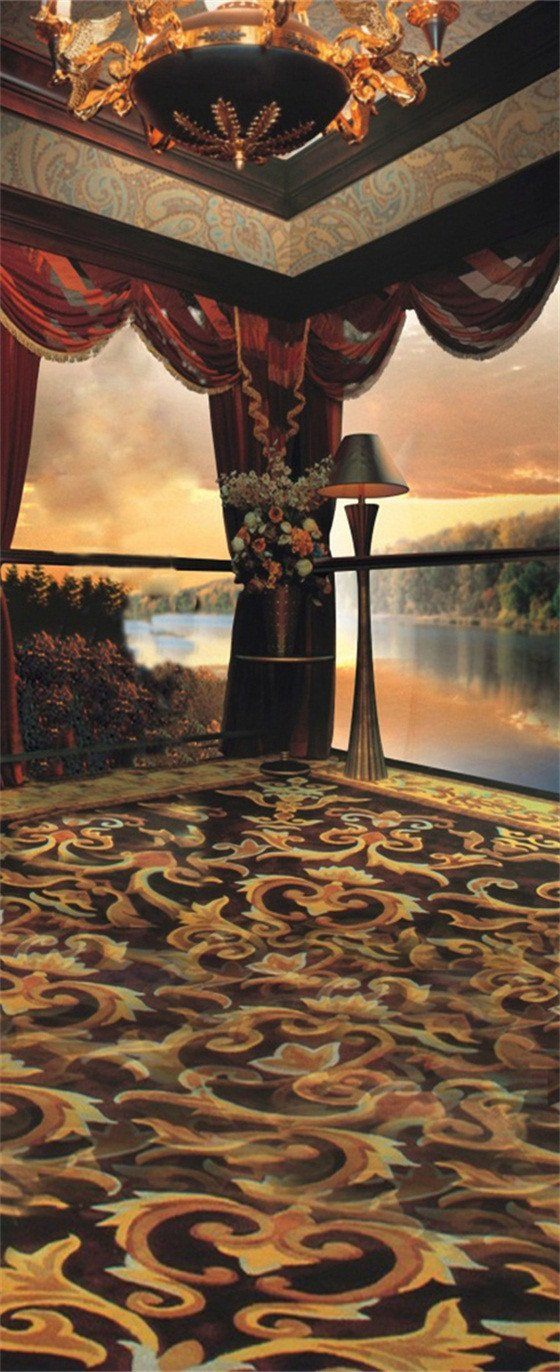 3D ceiling lamp Seascape door mural Wallpaper AJ Wallpaper