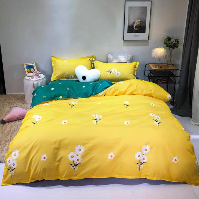 3D Yellow Chrysanthemum 3071 Bed Pillowcases Quilt