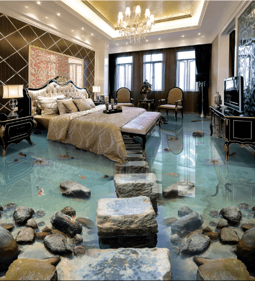 3D Big Stone 313 Floor Mural Wallpaper AJ Wallpaper 2