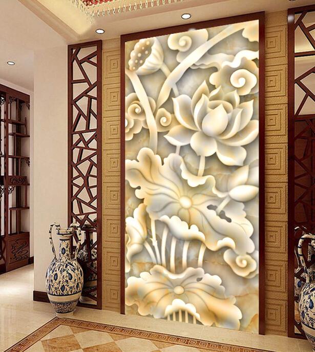 Jade Lotus Lotusroot Porch Wallpaper AJ Wallpaper 1