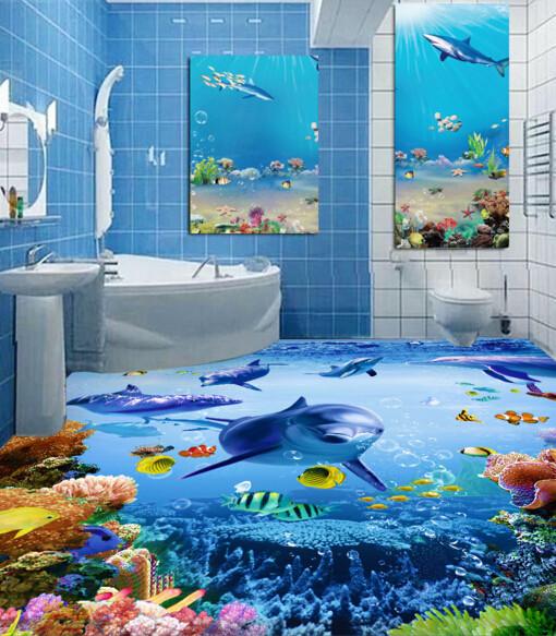 3D Beautiful Ocean World Floor Mural Wallpaper AJ Wallpaper 2