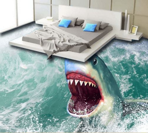 3D Shark 187 Floor Mural Wallpaper AJ Wallpaper 2