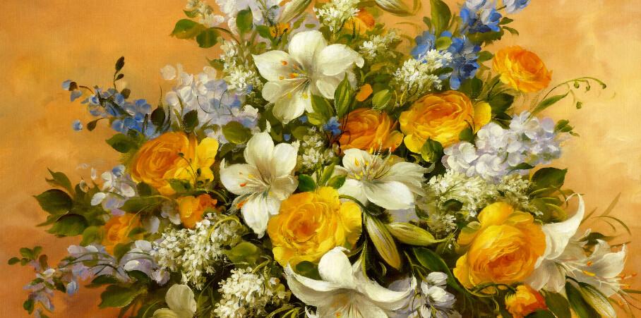 Elegant Flowers Painting Wallpaper AJ Wallpaper 2