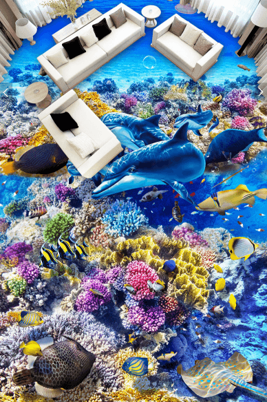 3D Sea World 284 Floor Mural Wallpaper AJ Wallpaper 2