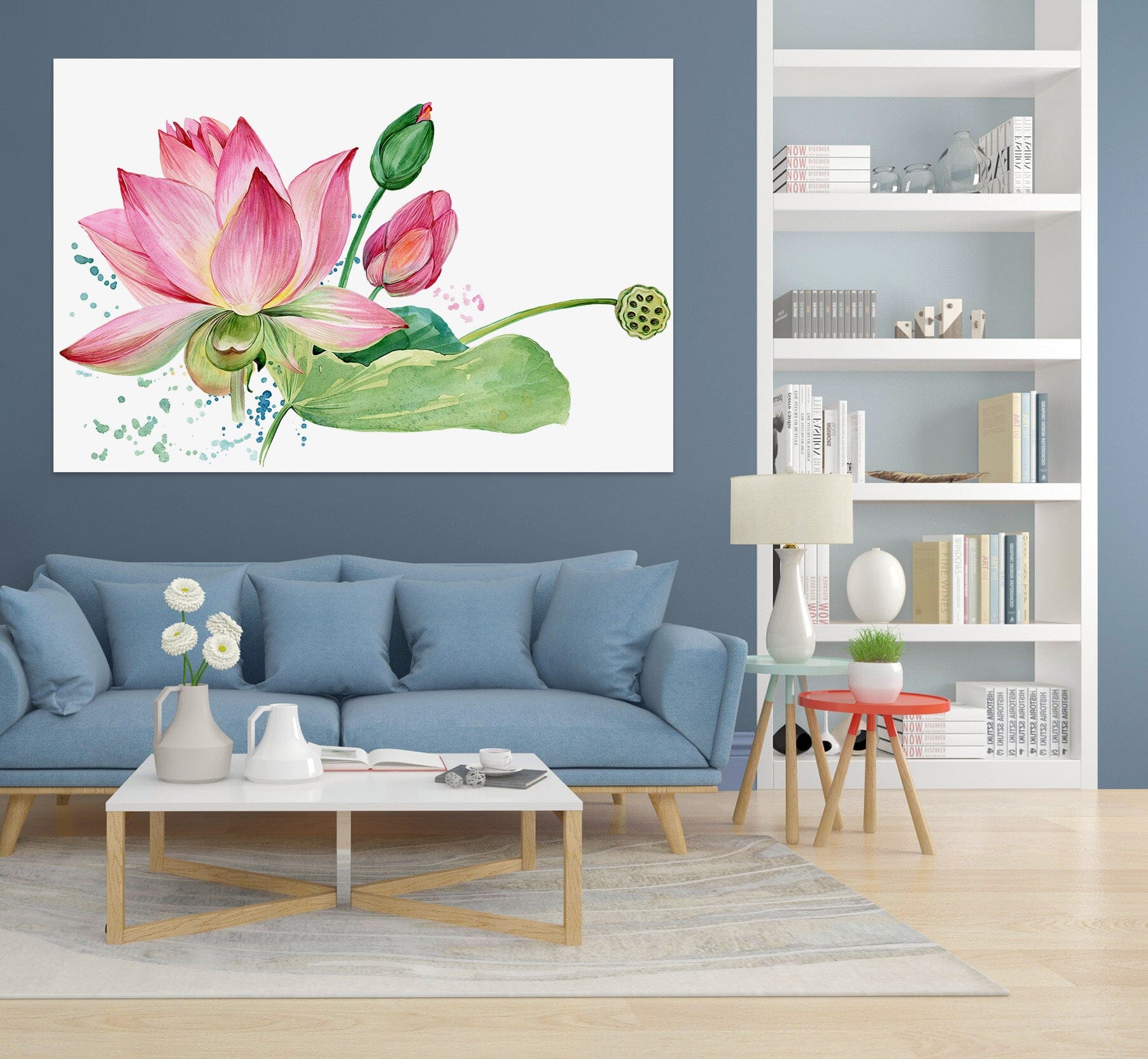 3D Beautiful Lotus 1085 Wall Sticker Wallpaper AJ Wallpaper 2