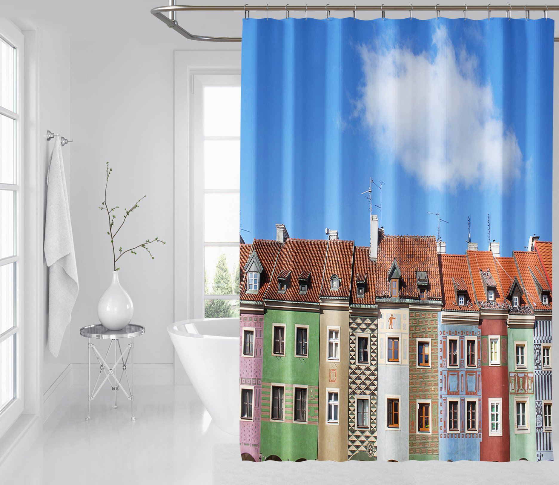 3D Tile House Floor 012 Shower Curtain 3D Shower Curtain AJ Creativity Home