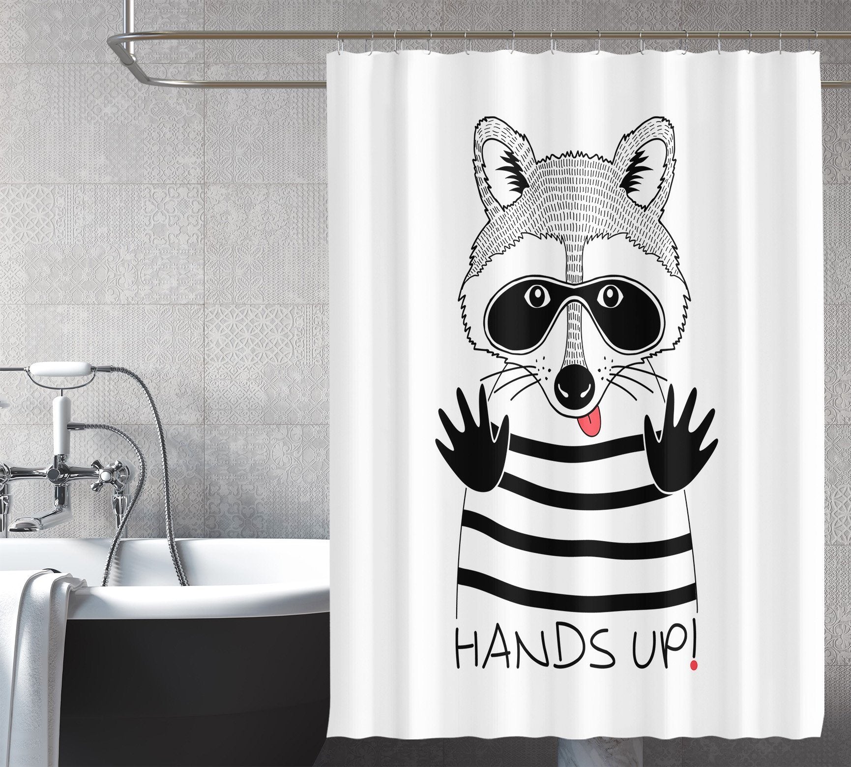 3D Cartoon Bear 099 Shower Curtain 3D Shower Curtain AJ Creativity Home