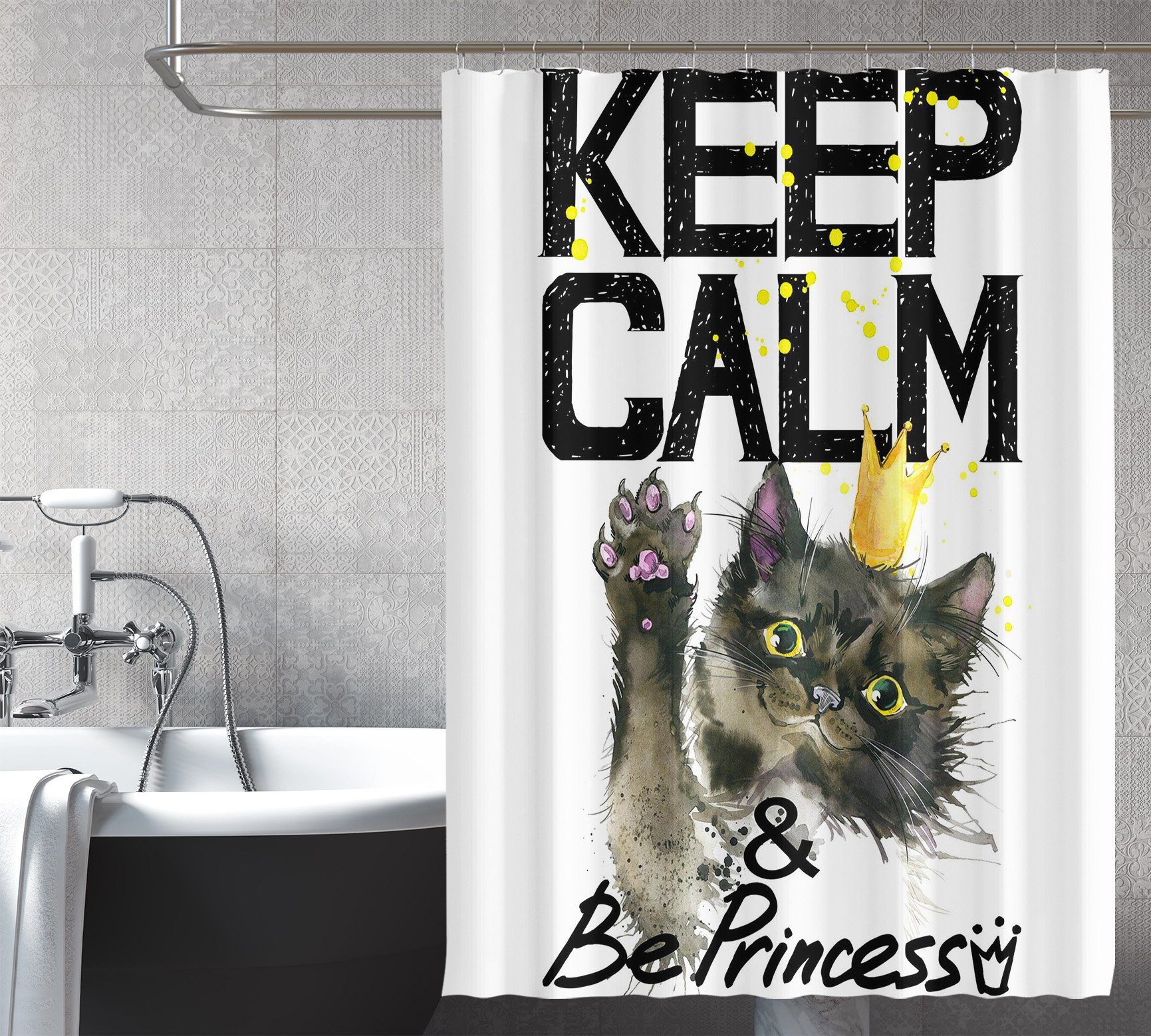 3D Cute Cat Paw 110 Shower Curtain 3D Shower Curtain AJ Creativity Home