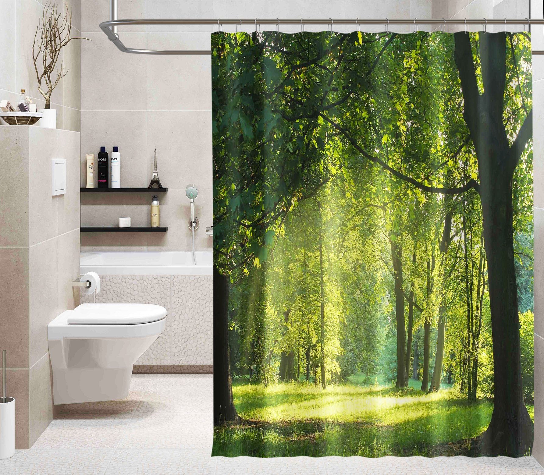 3D Woods Shadow 132 Shower Curtain 3D Shower Curtain AJ Creativity Home