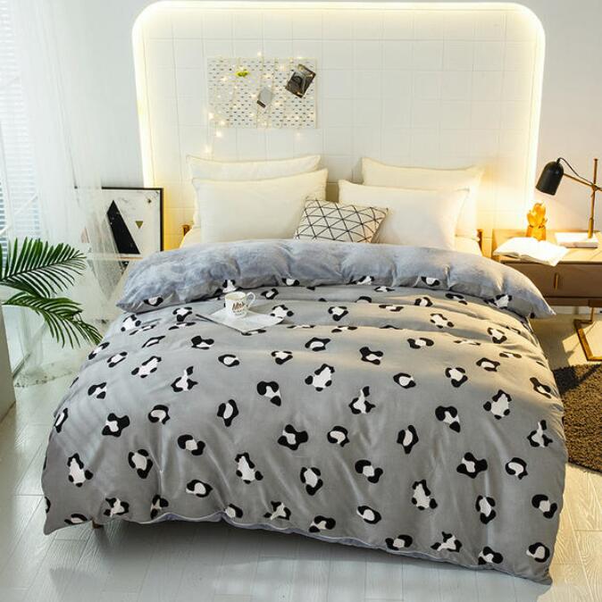 3D Grey Leopard Pattern 3051 Bed Pillowcases Quilt