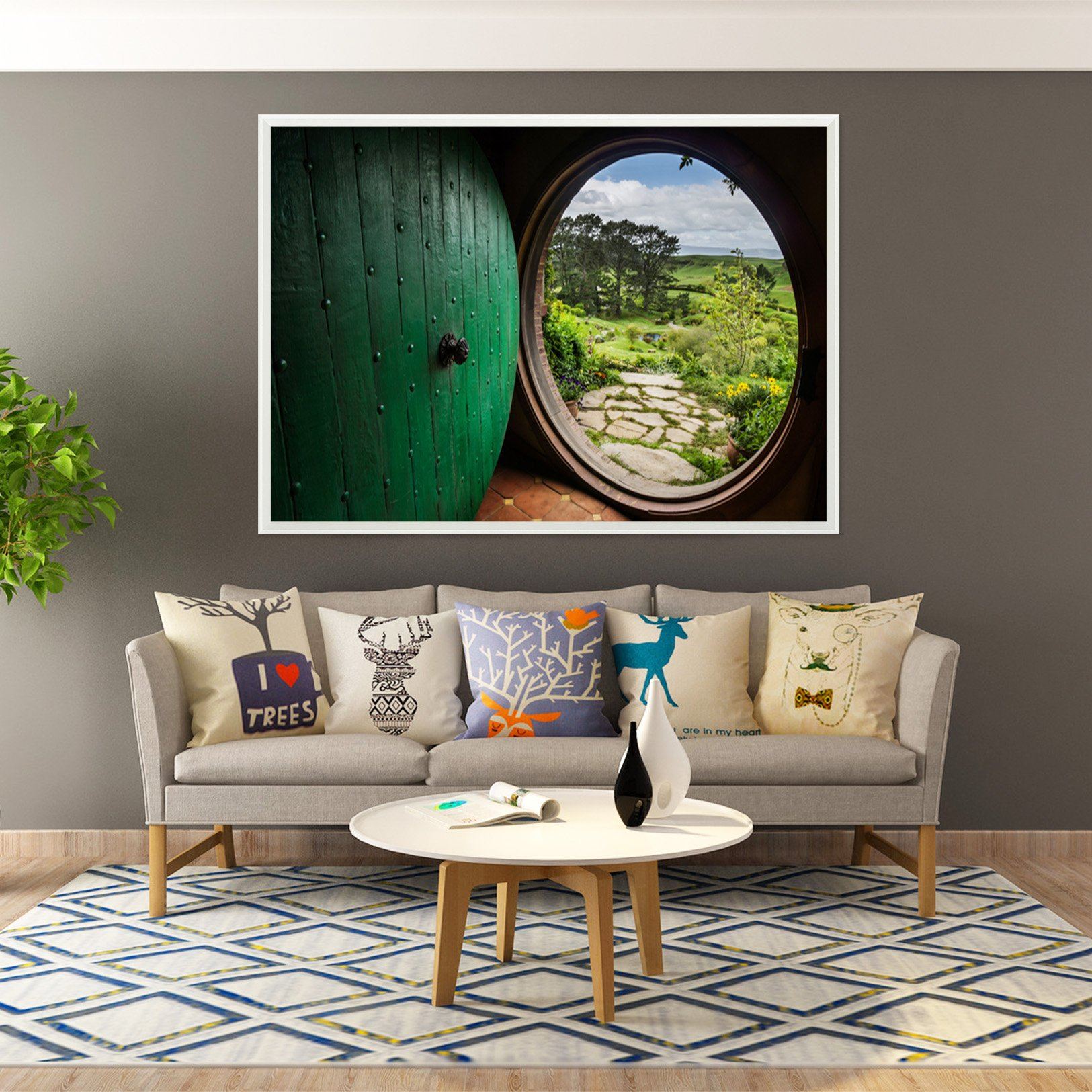 3D tree House 018 Fake Framed Print Painting Wallpaper AJ Creativity Home