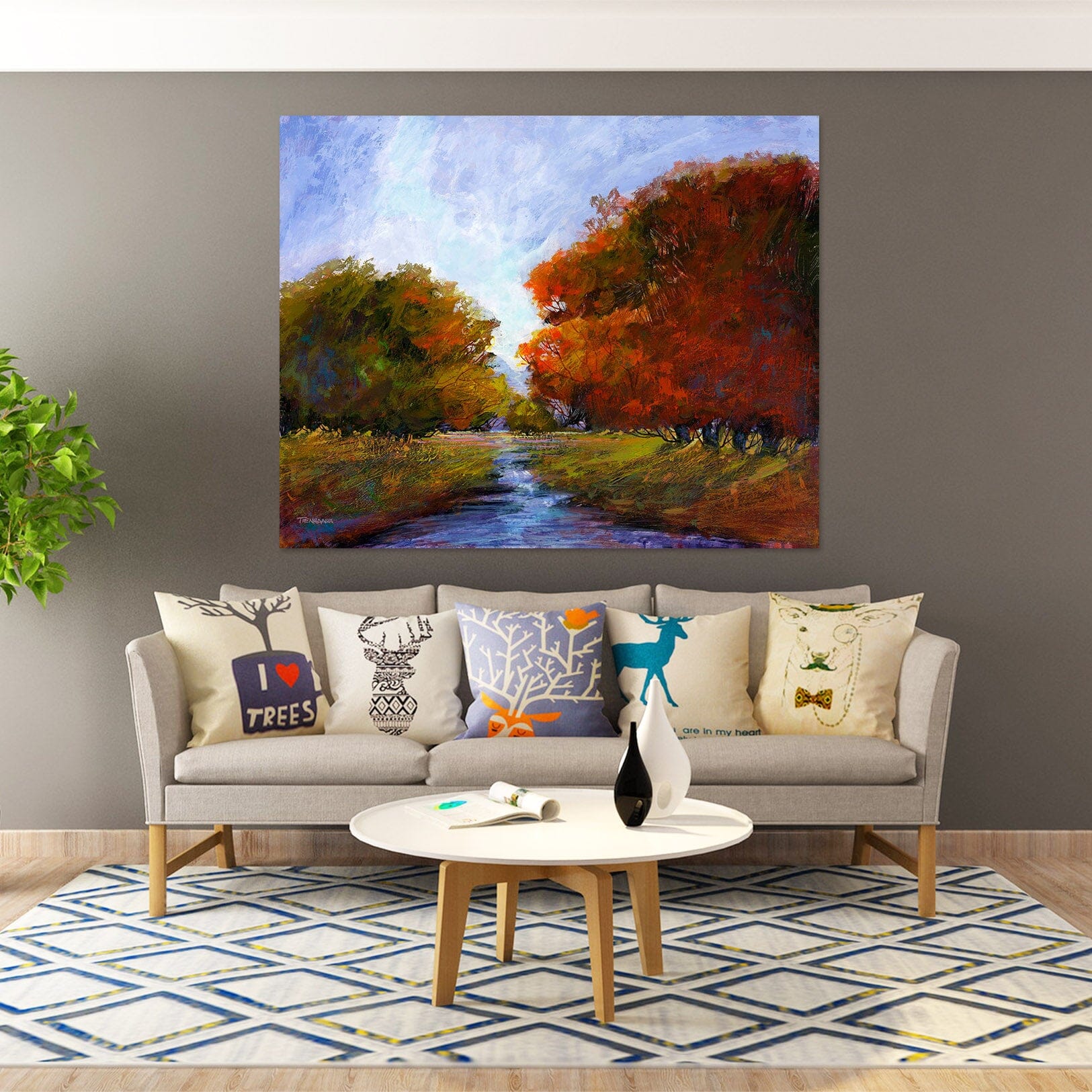 3D Forest River 001 Michael Tienhaara Wall Sticker Wallpaper AJ Wallpaper 2