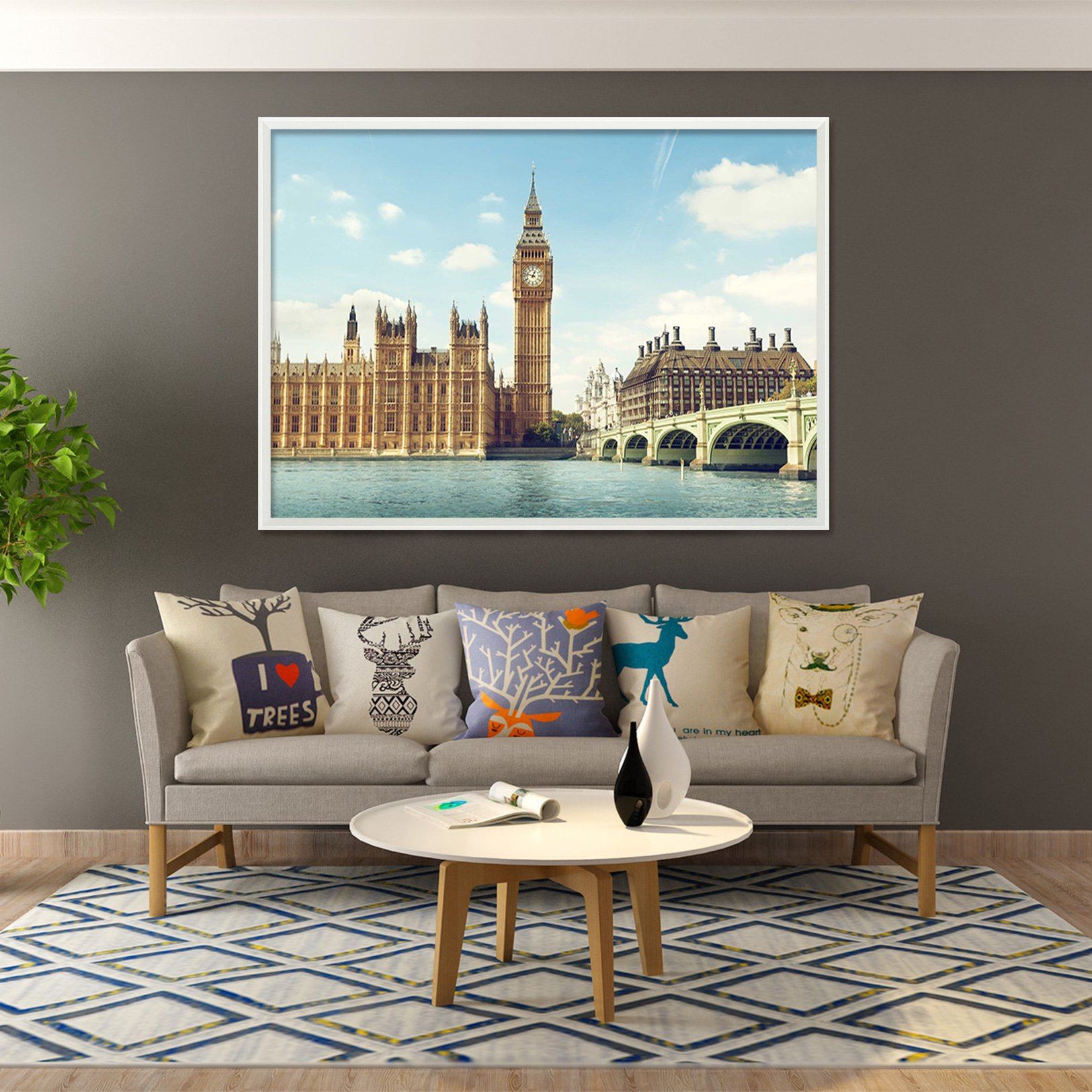 3D Bell Tower 087 Fake Framed Print Painting Wallpaper AJ Creativity Home