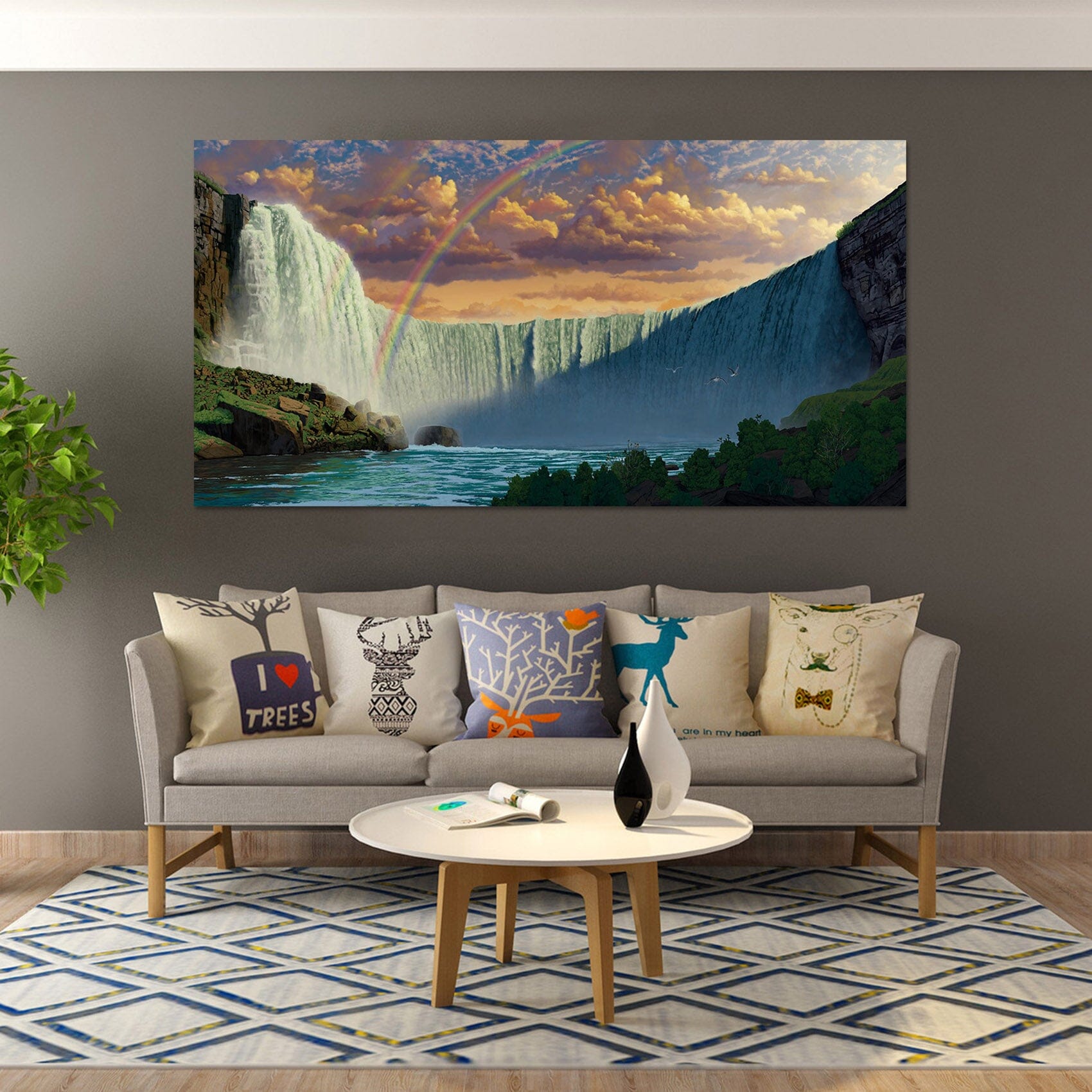 3D Niagara Falls 055 Vincent Hie Wall Sticker Wallpaper AJ Wallpaper 2