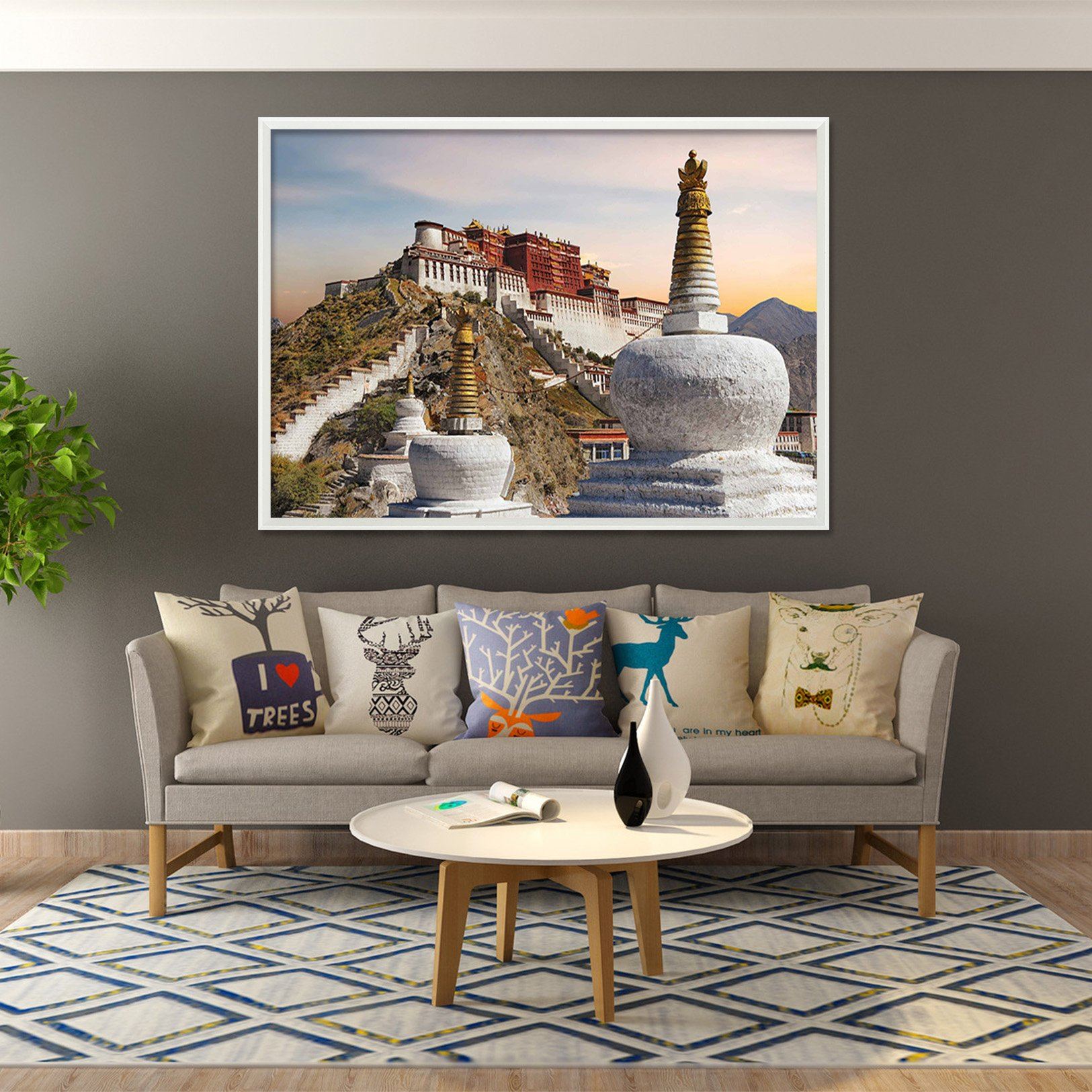 3D Beautiful Palace 080 Fake Framed Print Painting Wallpaper AJ Creativity Home