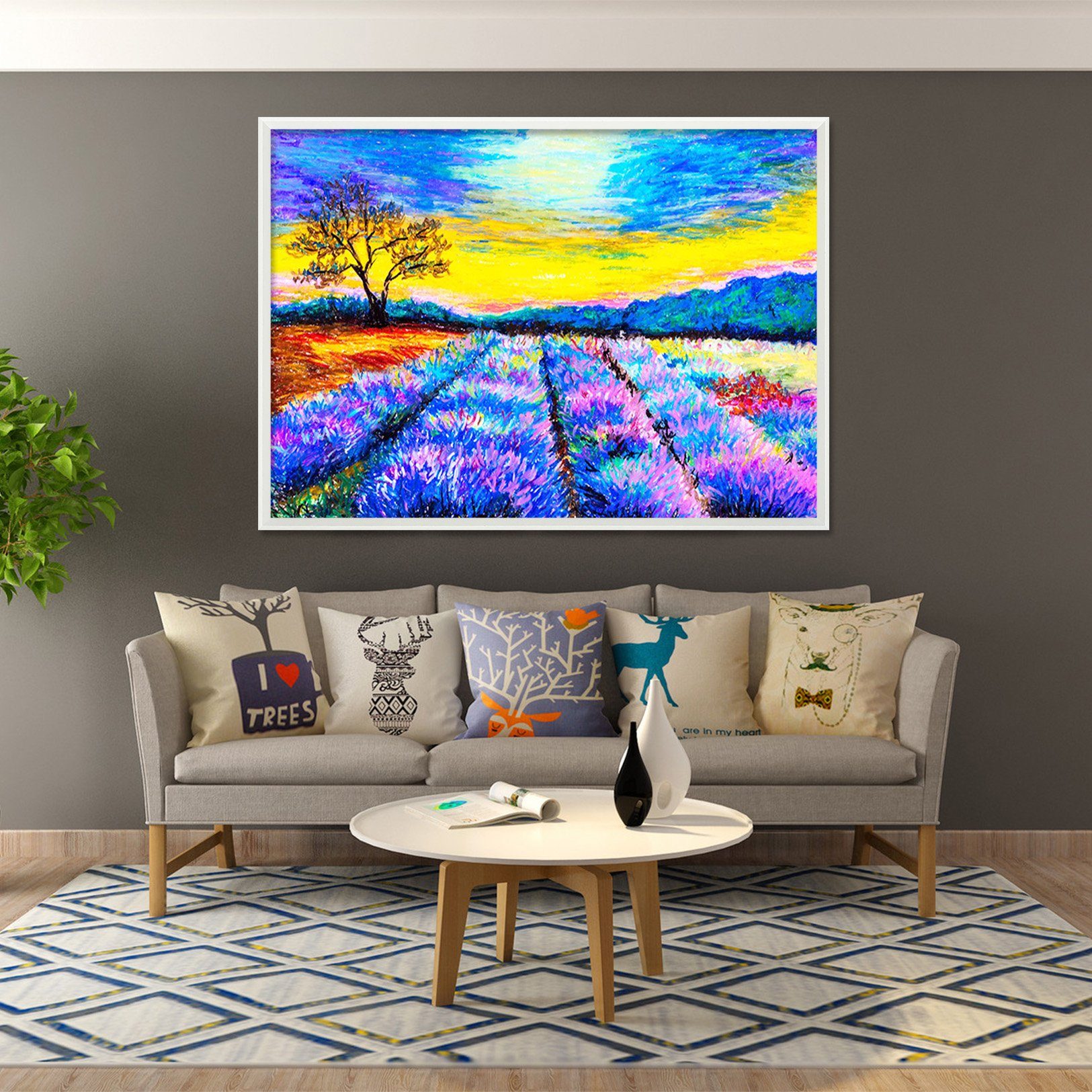 3D Evening Flowers 187 Fake Framed Print Painting Wallpaper AJ Creativity Home