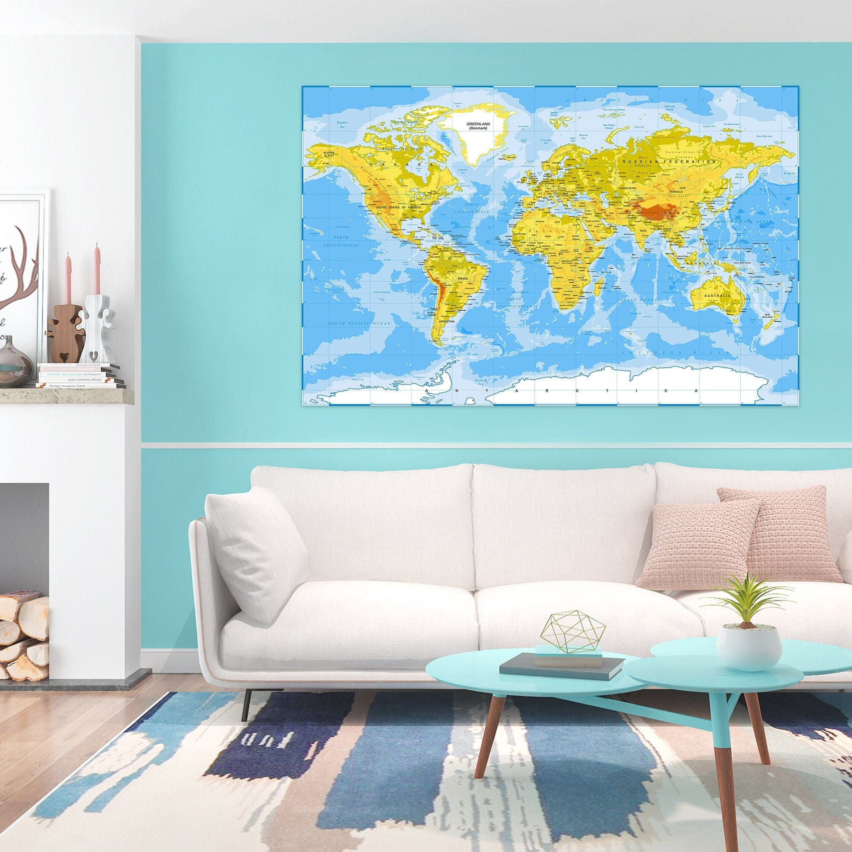 3D Beautiful Island 261 World Map Wall Sticker Wallpaper AJ Wallpaper 2