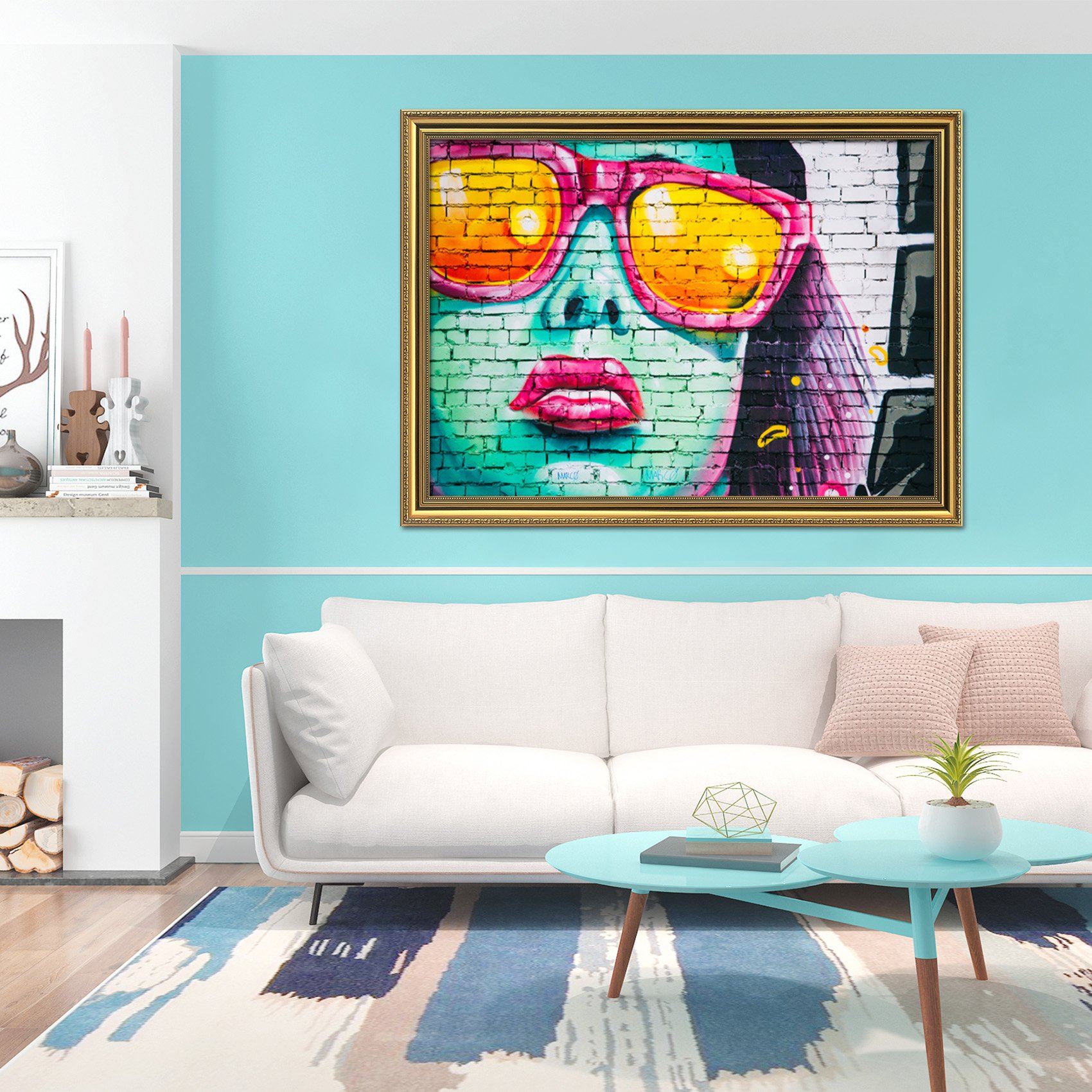3D Beauty Woman 194 Fake Framed Print Painting Wallpaper AJ Creativity Home