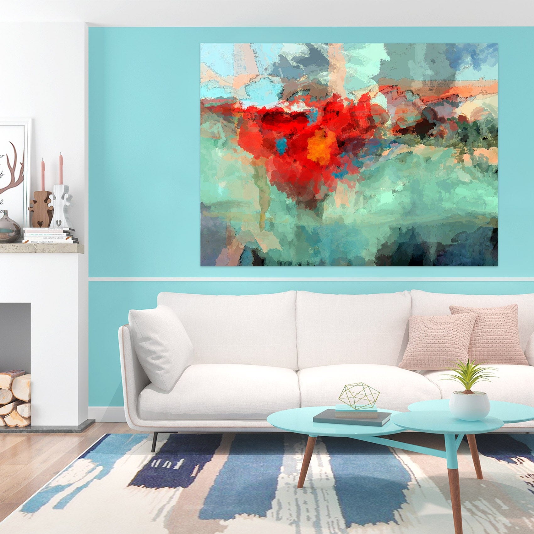 3D Red Flame 043 Michael Tienhaara Wall Sticker Wallpaper AJ Wallpaper 2