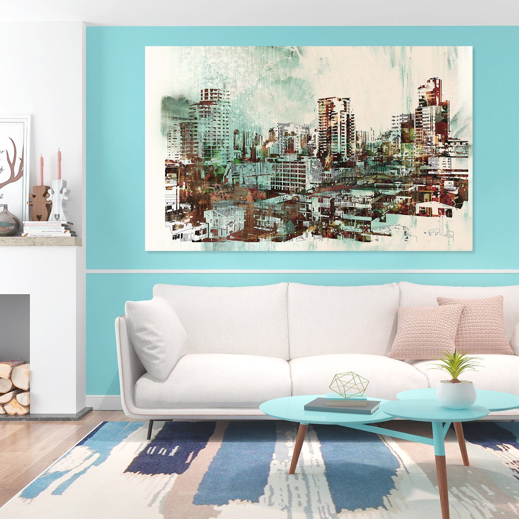 3D City Pattern 1027 Wall Sticker Wallpaper AJ Wallpaper 2