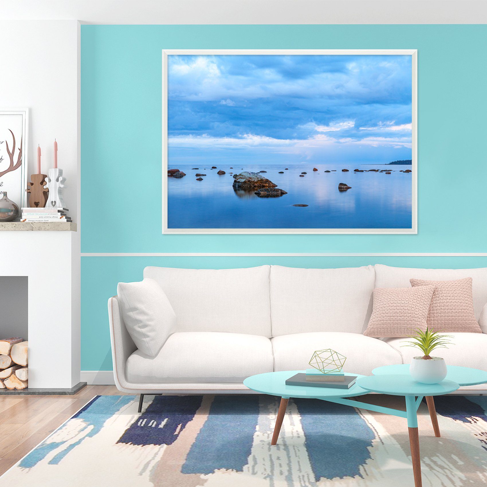 3D Beautiful Sea 159 Fake Framed Print Painting Wallpaper AJ Creativity Home